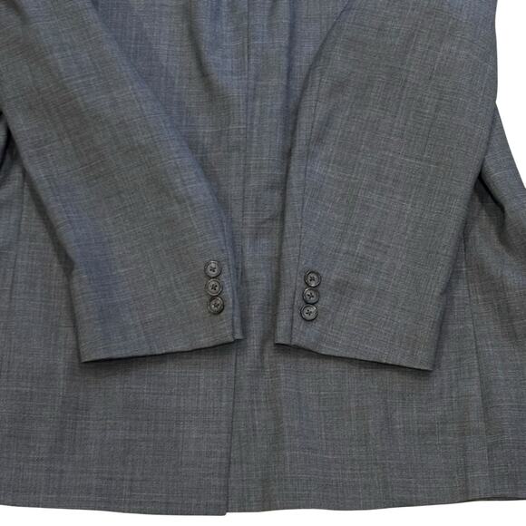 Lauren Ralph Lauren Suit Wool Charcoal Crosshatch Texture 44 Short/40W x 28.5L** - Picture 3 of 13